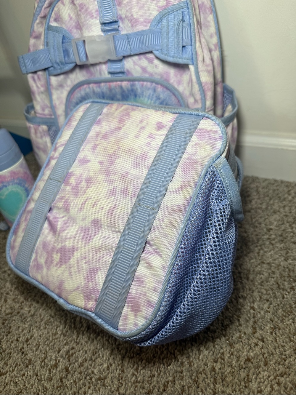 Pottery Barn Kids Mackenzie Lavender Heart Tie-Dye backpack bundle - Picture 4 of 9